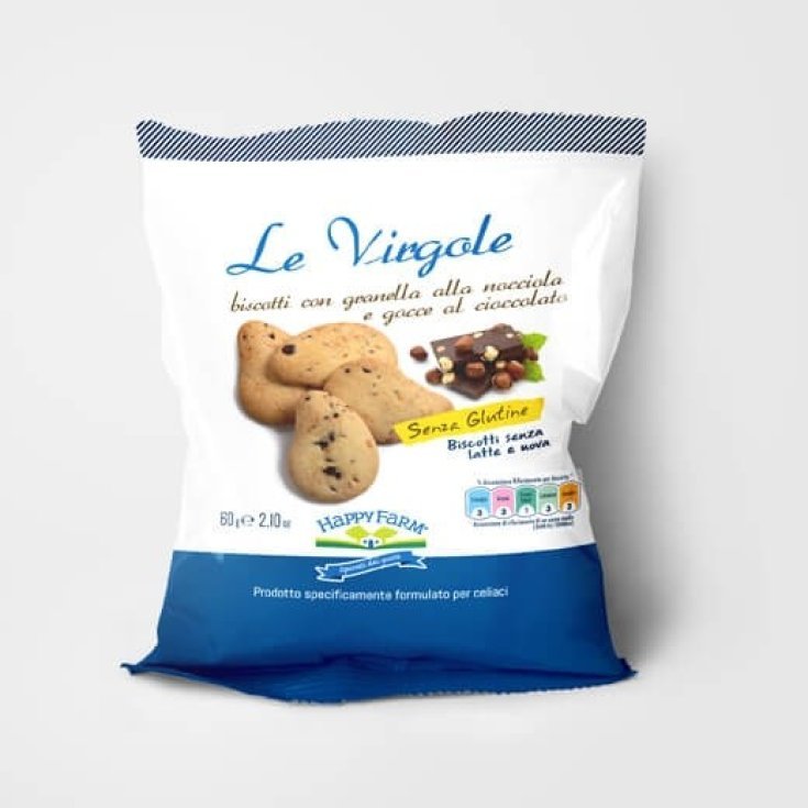 Le Virgole Con Granella Nocciola E Cioccolato Happy Farm&reg; 60g