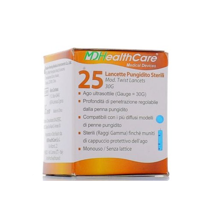 Lancette Pungidito MD HealthCare 25 Pezzi