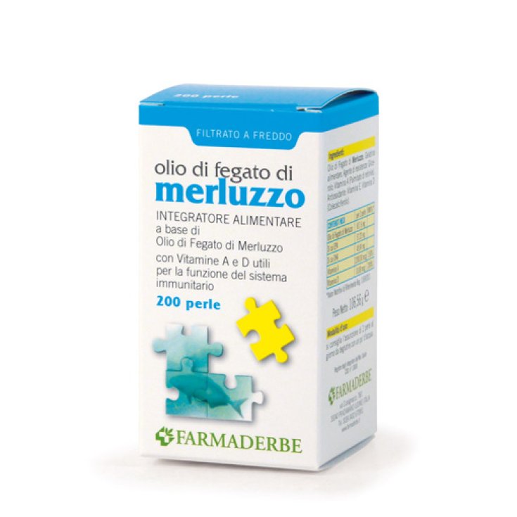 Olio di Fegato di Merluzzo Farmaderbe 200 Perle