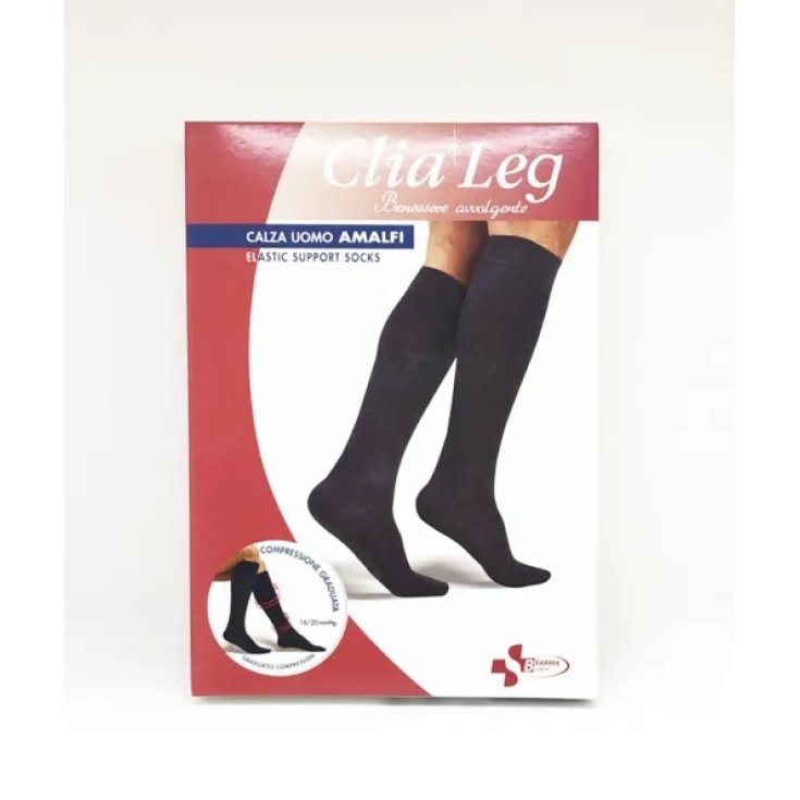 Clia Leg&nbsp;Calza Uomo Amalfi&nbsp;16-20mmHg&nbsp;Nero Tg.L