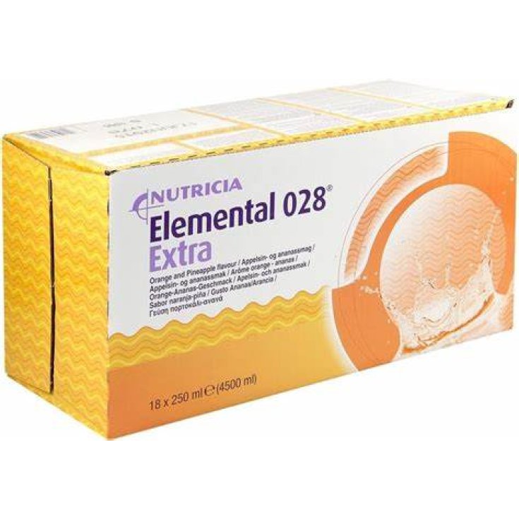 Elemental 028 Extra Ananas Arancia Nutricia 18x250ml Elemental 028 Extra Ananas Arancia Nutricia 18x250ml