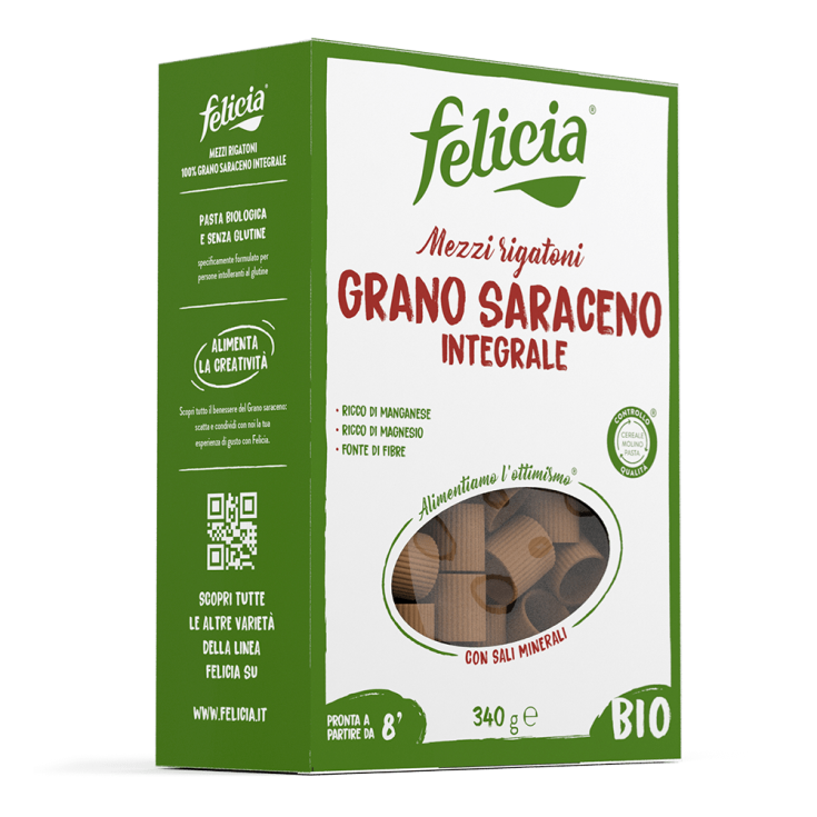 Mezzi Rigatoni Di Grano Saraceno Integrale Felicia Bio 340g