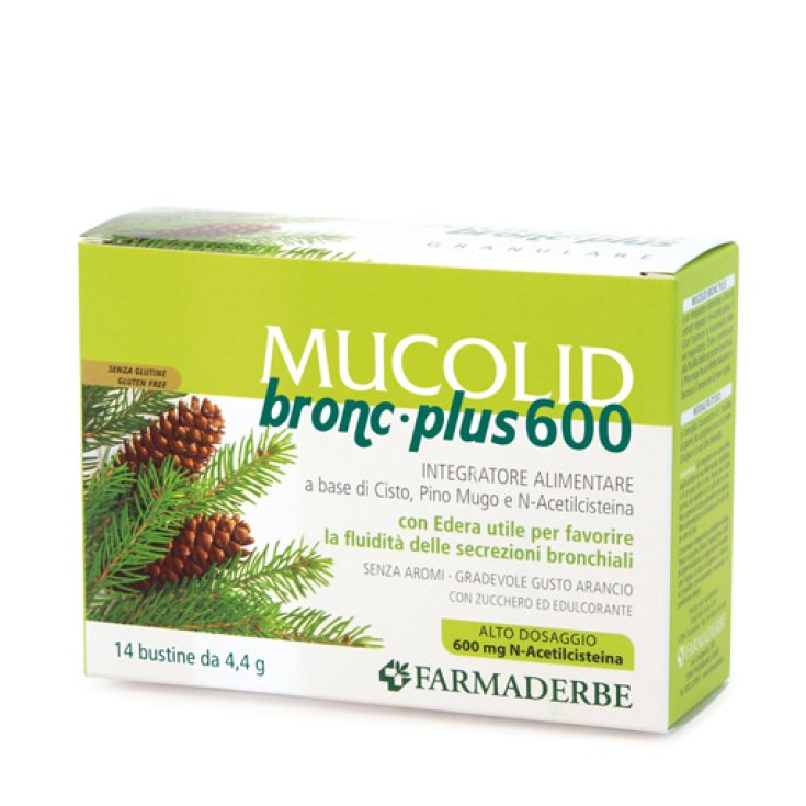 Mucolid&nbsp;Bronc&bull;Plus 600 Farmaderbe 14 Bustine