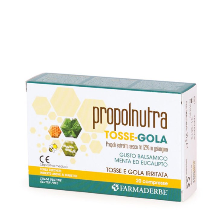Propolnutra&nbsp;Tosse-Gola Farmaderbe 20 Compresse Masticabili