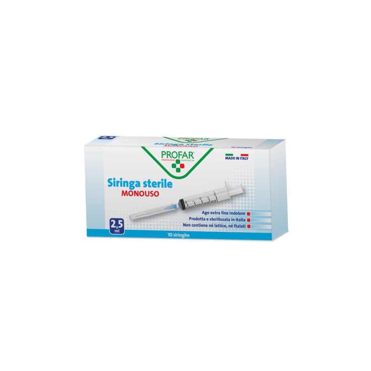 Siringhe Monouso Sterili 2,5ml PROFAR&reg; 10 Pezzi
