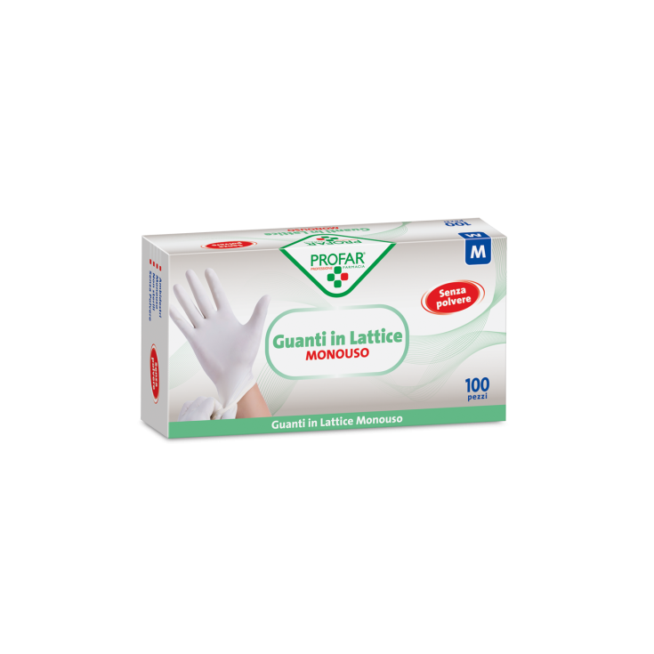 Guanti in Lattice Senza Polvere M PROFAR&reg; 100 Pezzi