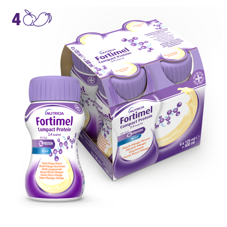 Fortimel Compact Protein Pesca/Mango Nutricia 4x125ml