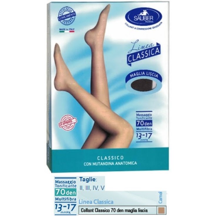 Linea Classica 70 Den Maglia Liscia Camel 2 Sauber 1 Paio