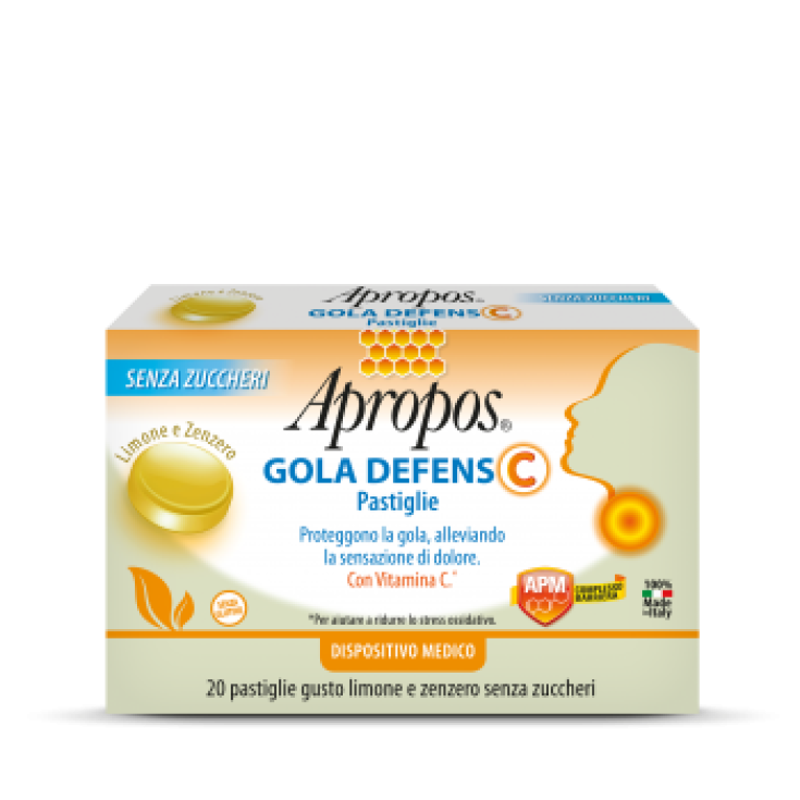 Apropos&reg; Gola Defens C Gusto Limone E Zenzero 20 Pastiglie