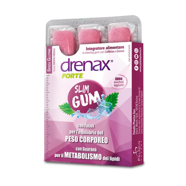 Drenax Slim Gum Dimagrante Paladin Pharma 9 Pezzi