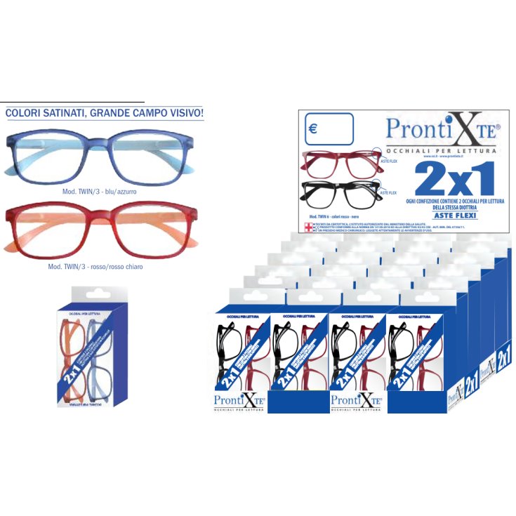 Occhiali da Lettura Twin 3 ProntiXte Espositore 24 Confezioni doppie