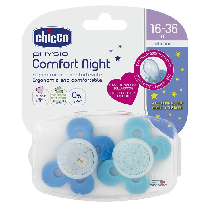 Succhietto Physio Comfort Night 16-36 M Chicco 2 Pezzi
