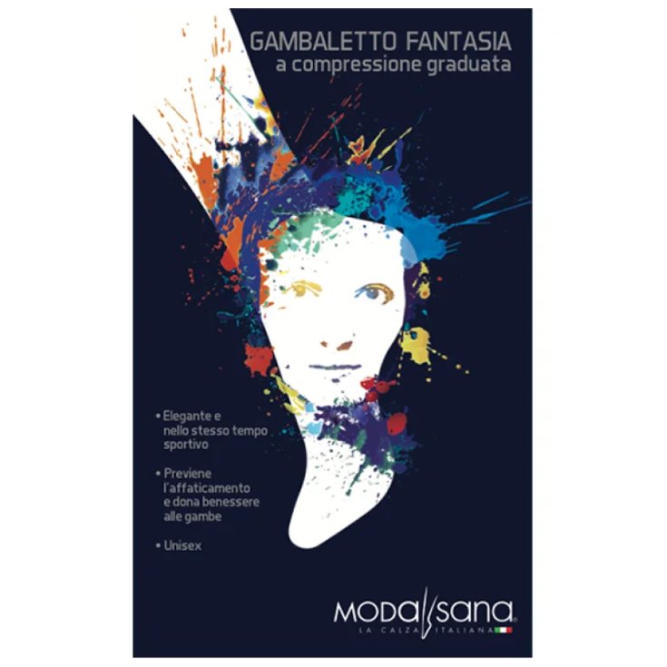 Modasana 18 Gambaletto Fantasia Righe Fucsia/Nero XL GloriaMed&reg;