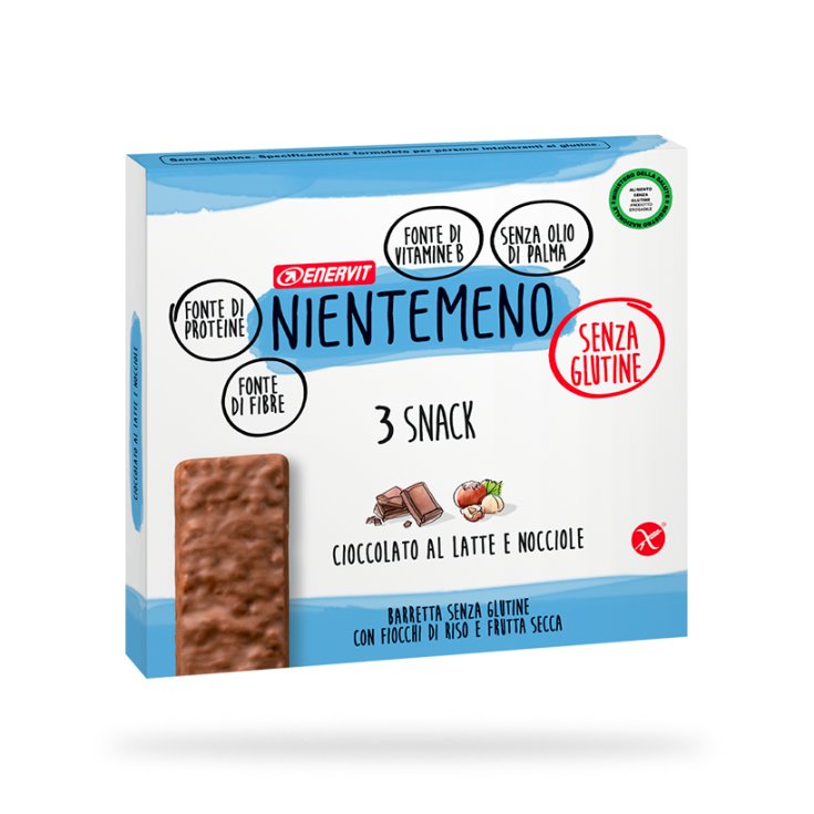 Nientemeno Barretta Cioccolato Latte e Nocciole Enervit 3x33g