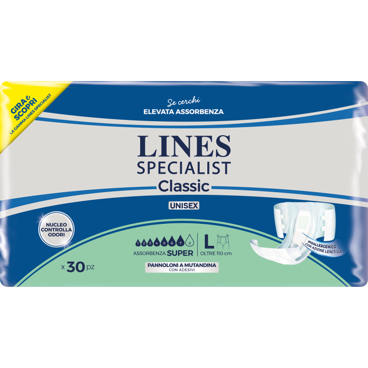 Lines Specialist Classic Super Taglia L Pannoloni A Mutandina