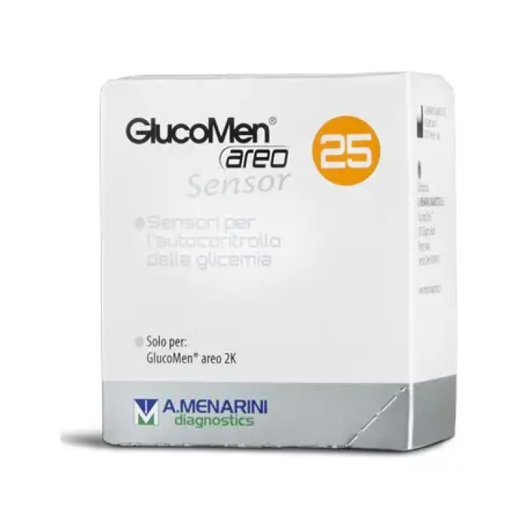 GlucoMen Areo Sensor A.Menarini Diagnostics 25 Strisce