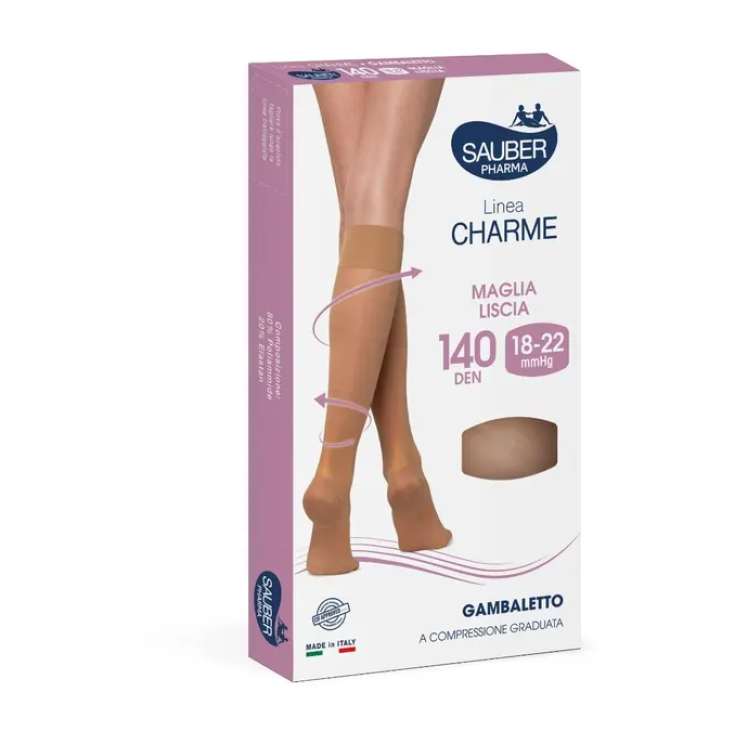 Linea Charme 140D Gambaletto Neutro Beige 3&nbsp;Sauber 1 Paio