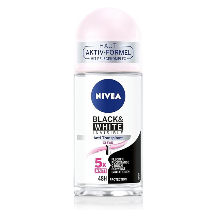 Black&nbsp;&&nbsp;White&nbsp;Invisible Clear Roll-On NIVEA 50ml
