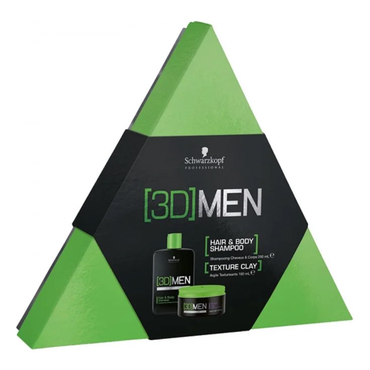 3D Men Shampoo + 3D Men Texture Clay Schwarzkopf Set 2 Parti