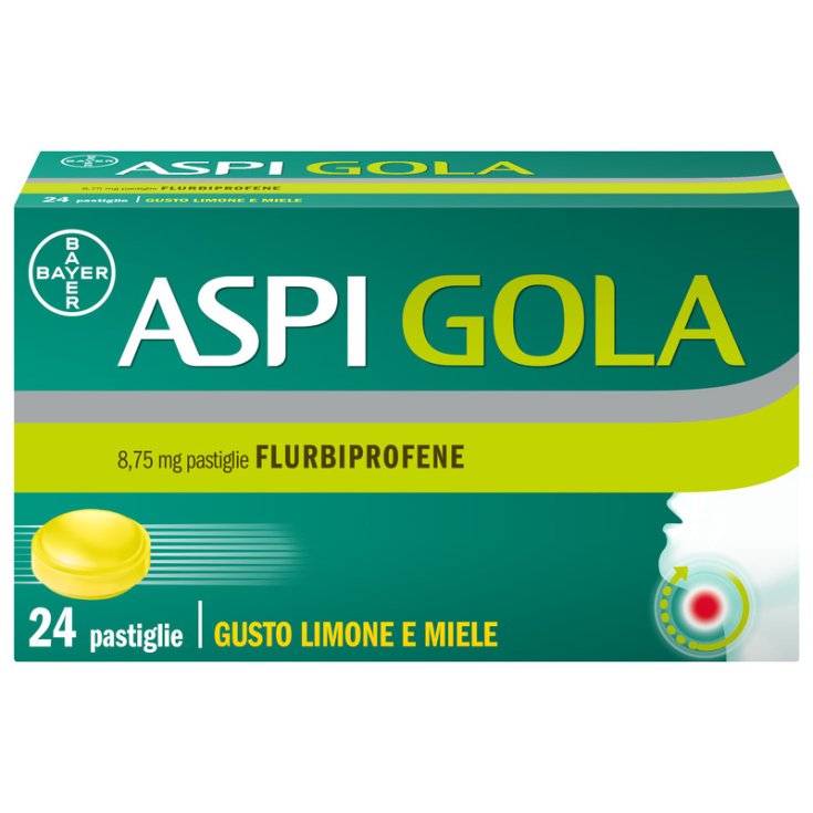 Aspi Gola 24 Pastiglie contro faringite e Mal di Gola Limone-Miele