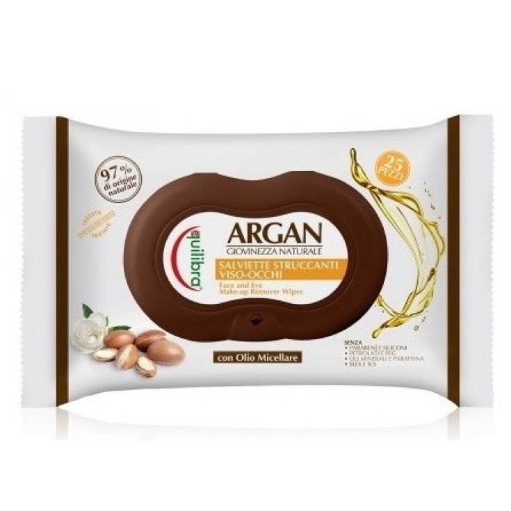 Argan Salviette Struccanti Equilibra&reg; 25 Pezzi