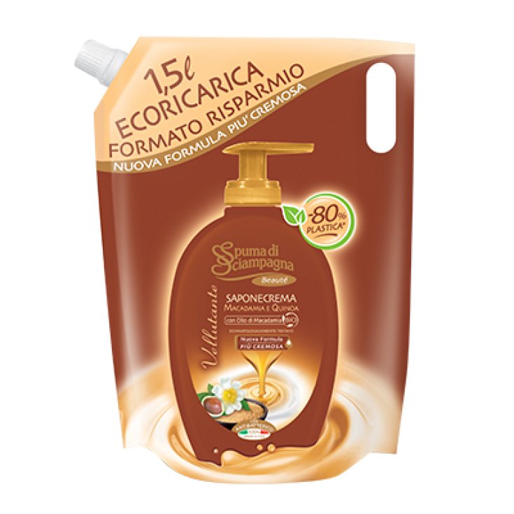 Sapone Liquido Macadamia Eco-Ricarica Spuma di Sciampagna 1,5Lt