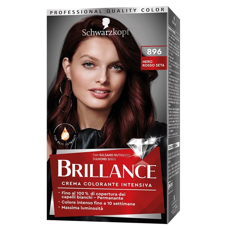 BRILLANCE 896 Nero Rosso Seta Schwarzkopf