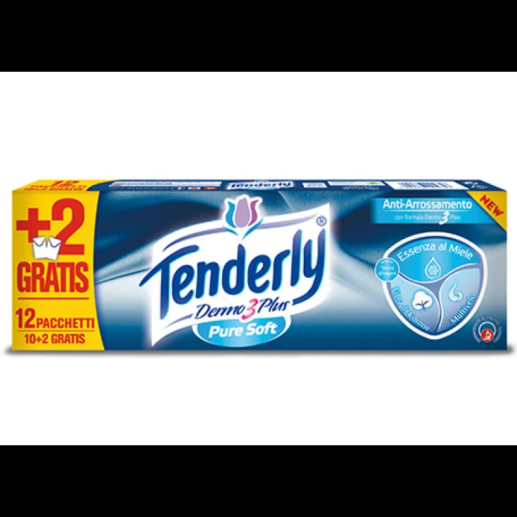 Dermo 3 Plus Pure Soft Fazzoletti&nbsp;Tenderly 12 Pacchetti