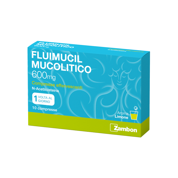 Fluimucil Mucolitico 600mg Zambon 10 Compresse Effervescenti Limone