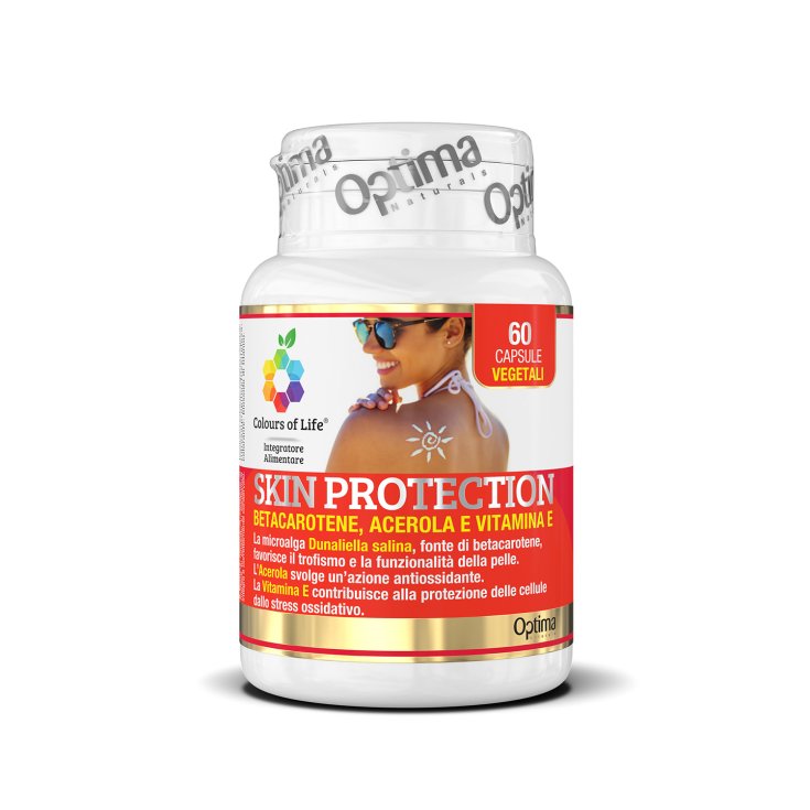 Skin Protection Betacarotene Acerola e Vitamina E Colours Of Life Optima Naturals 60 Capsule