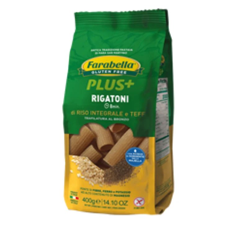 Plus+ Rigatoni di Riso Integrale e Teff Farabella&reg; 400g