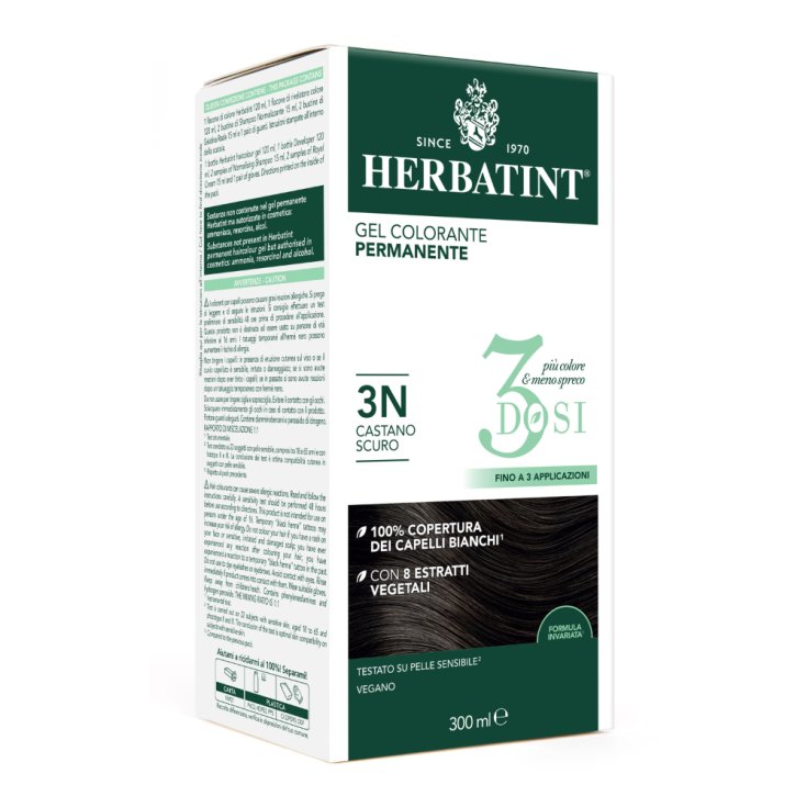 Gel Colorante Permanente 3N 3 Dosi Herbatint 300ml