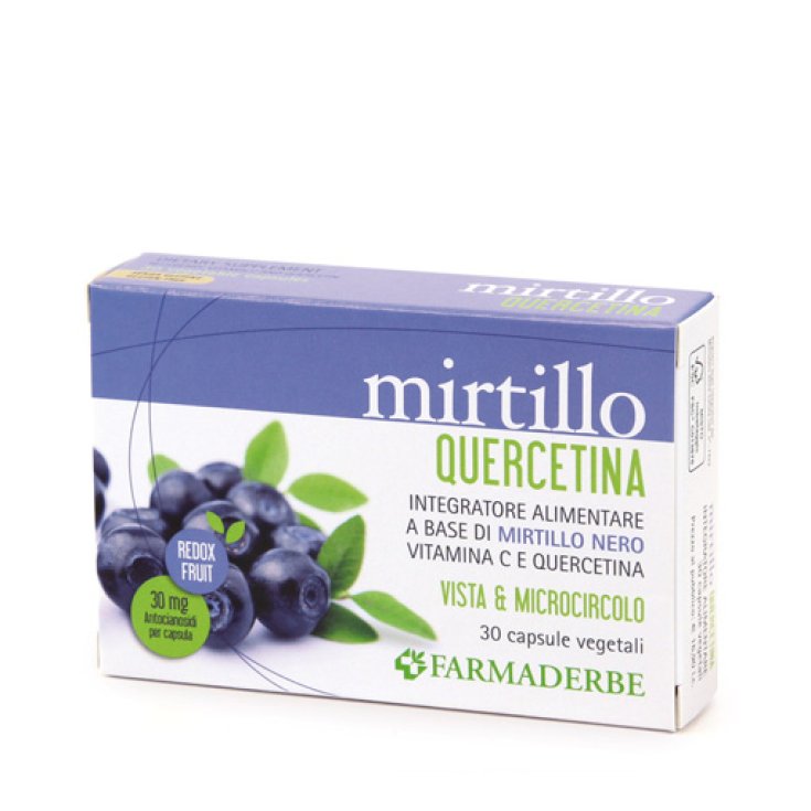 Mirtillo Quercetina Farmaderbe 30 Capsule Vegetali