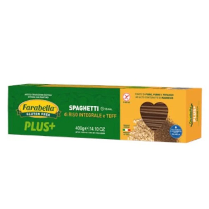Plus+ Spaghetti di Riso Integrale e Teff Farabella&reg; 400g