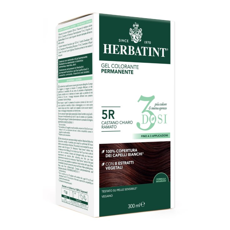 Gel Colorante Permanente 5R 3 Dosi Herbatint 300ml