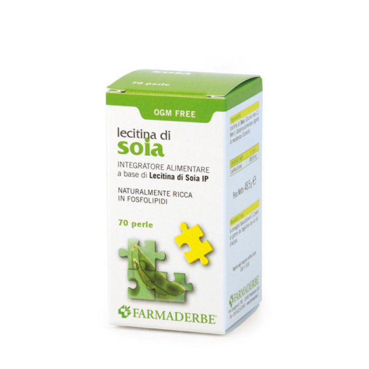 Lecitina di Soia Farmaderbe 70 Perle Lecitina di Soia Farmaderbe 70 Perle