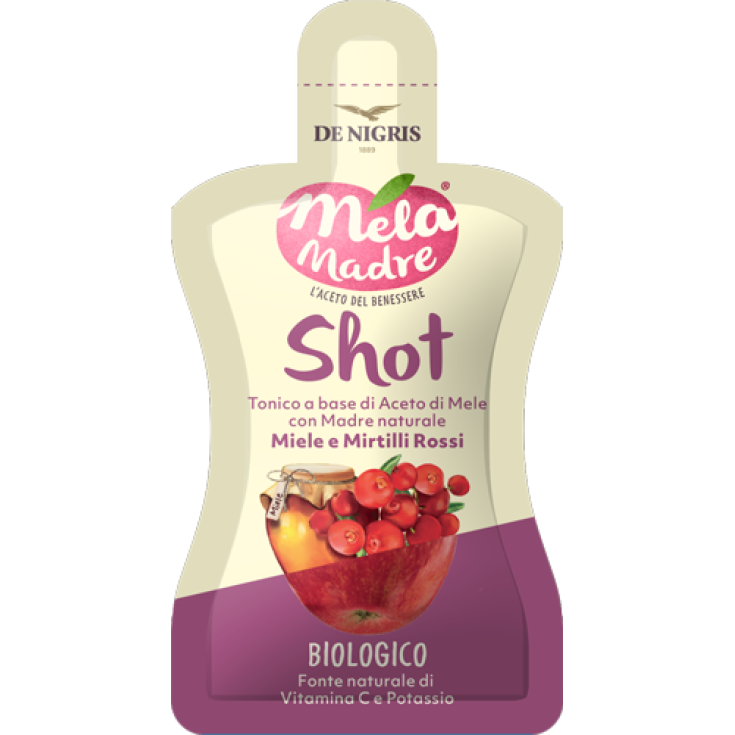 Aceto di&nbsp;Mela Madre Shot Miele e Mirtili Rossi De Nigris 30ml