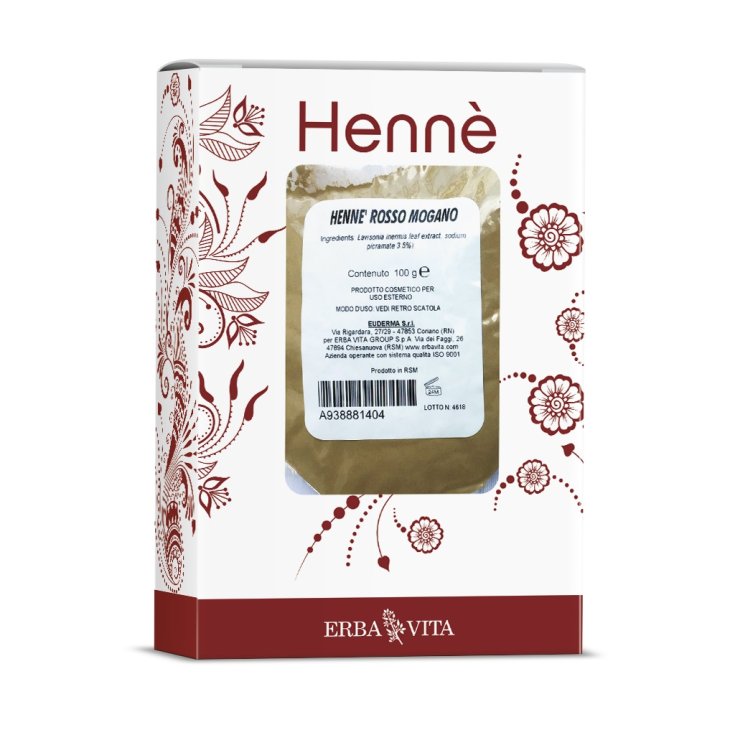 Henn&eacute;&nbsp;Rosso Mogano Tintura in Polvere Erba Vita 1kg