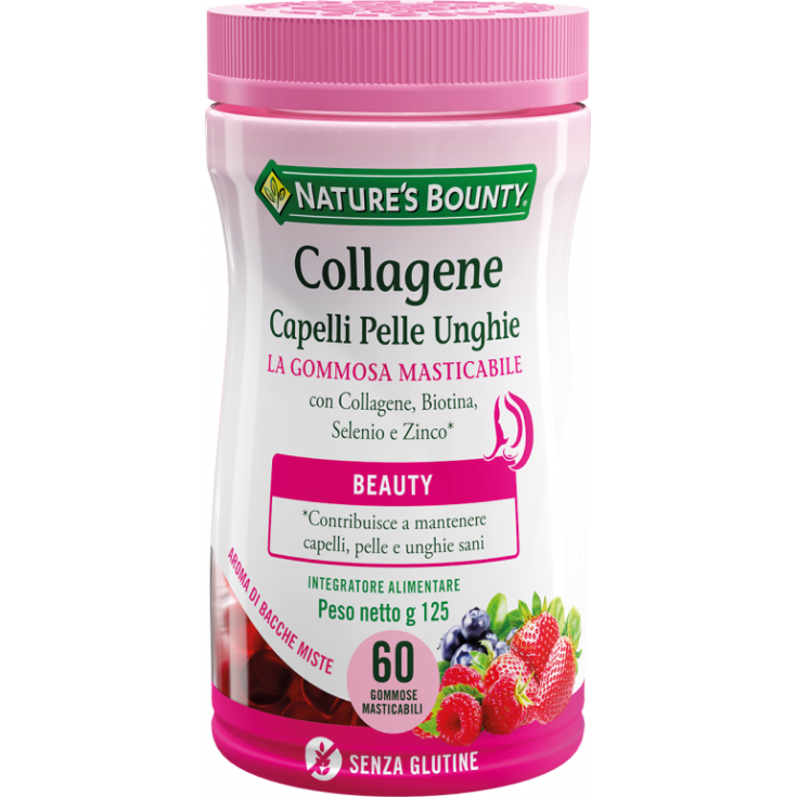Collagene Capelli Pelle Unghie Nature's Bounty 60 Gommose Masticabili