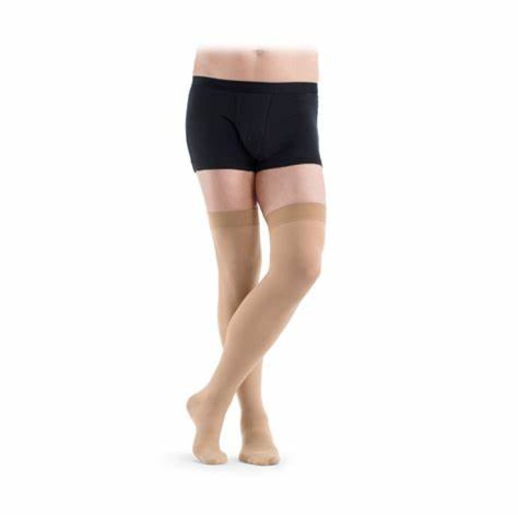 Cotton Evo 162 Calza Mezza Coscia Beige M Corto GloriaMed&reg; 1 Paio