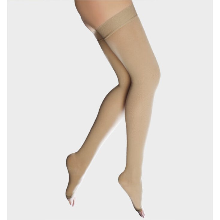 Cotton Evo 262 Autoreggente Tutta Coscia Beige L Lungo GloriaMed&reg; 1 Paio