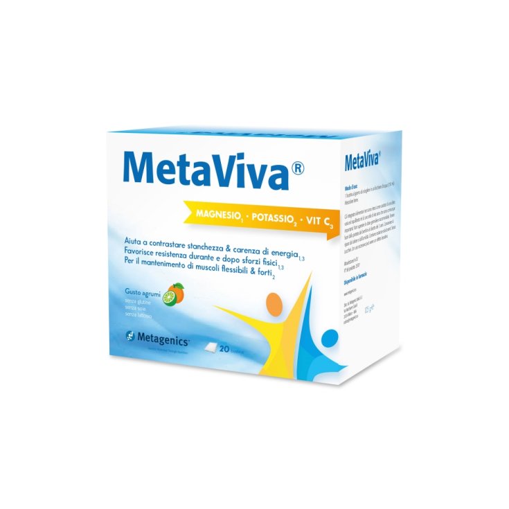 MetaViva Magnesio Potassio Vit. C Metagenics® 20 Bustine MetaViva Magnesio Potassio Vit. C Metagenics® 20 Bustine