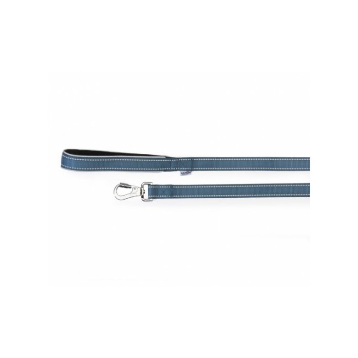 Guinzaglio con Maniglia in Neoprene e Cuciture Reflex Blu - 1,5 x 120 Cm - Blu