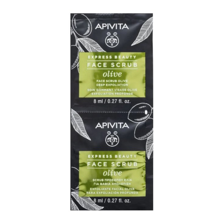 Face Scrub Olive Express Beauty Apivita 2x8ml