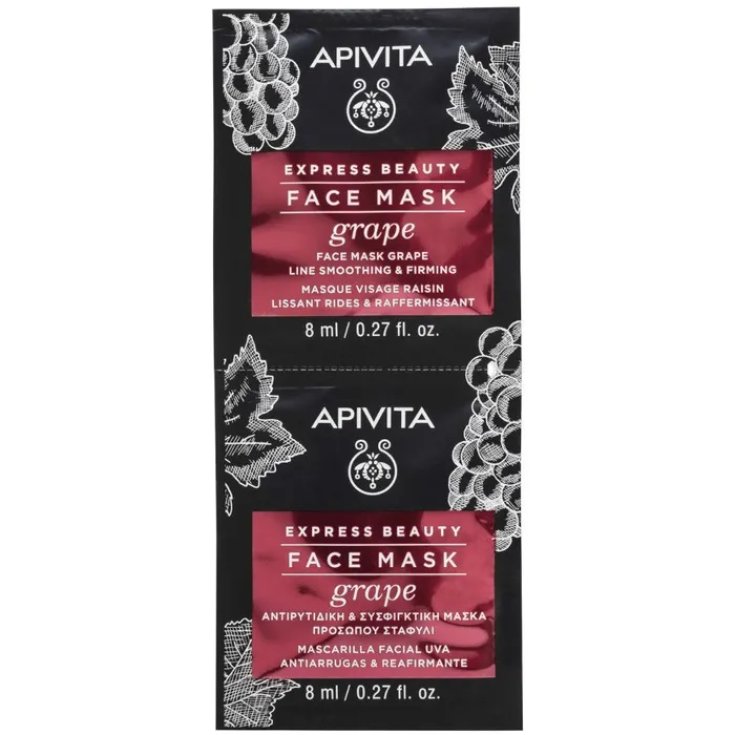 Face Mask Grape Express Beauty Apivita 2x8ml
