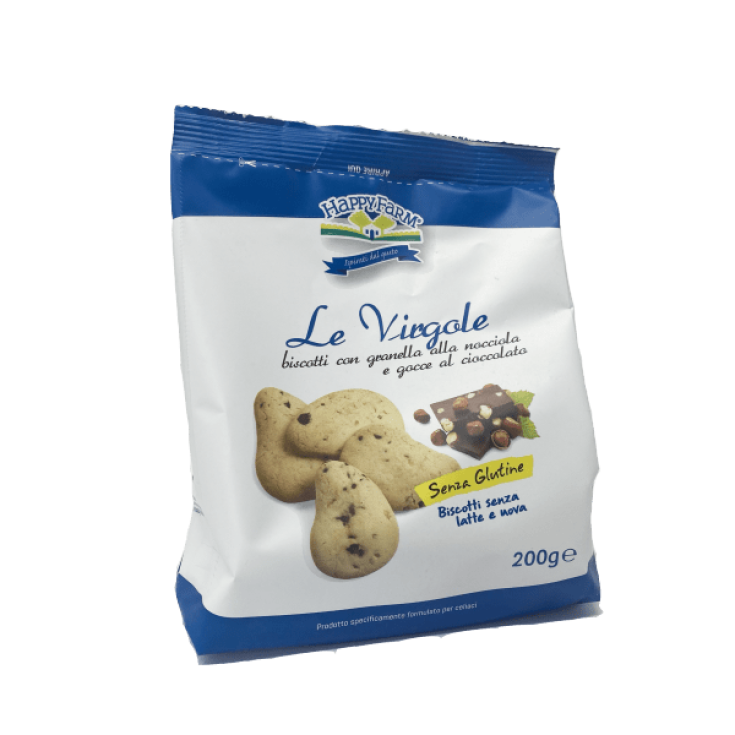 Le Virgole Con Granella Di Nocciole e Goccie Di Cioccolato Happy Farm&reg; 200g