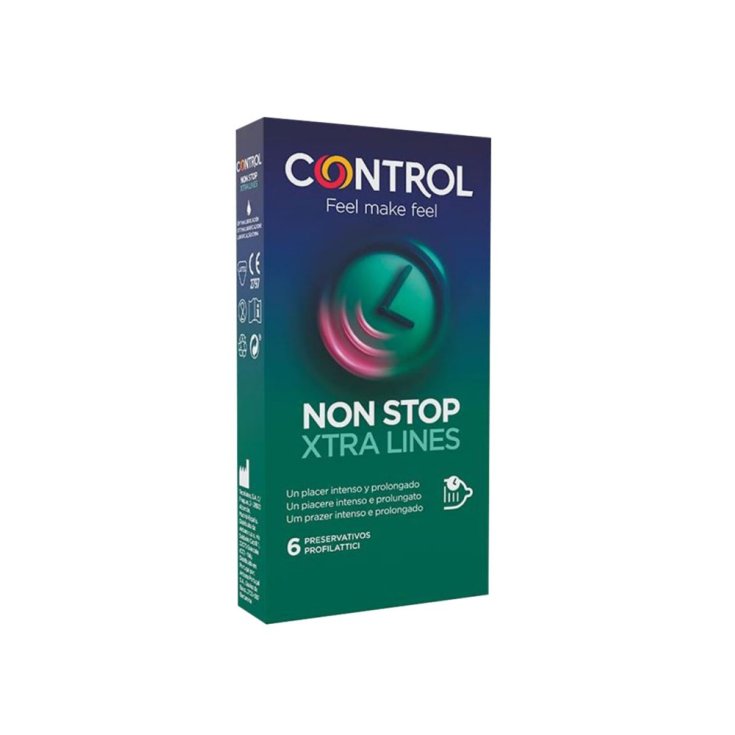 Non Stop Xtra Lines Control 6 Preservativi Non Stop Xtra Lines Control 6 Preservativi