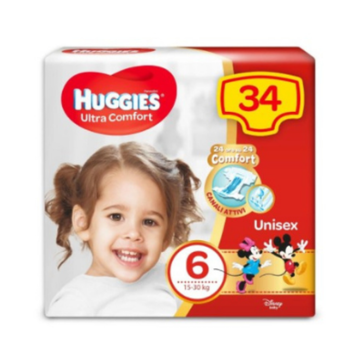 Ultra Comfort Taglia 6 Huggies&reg; 34 Pezzi