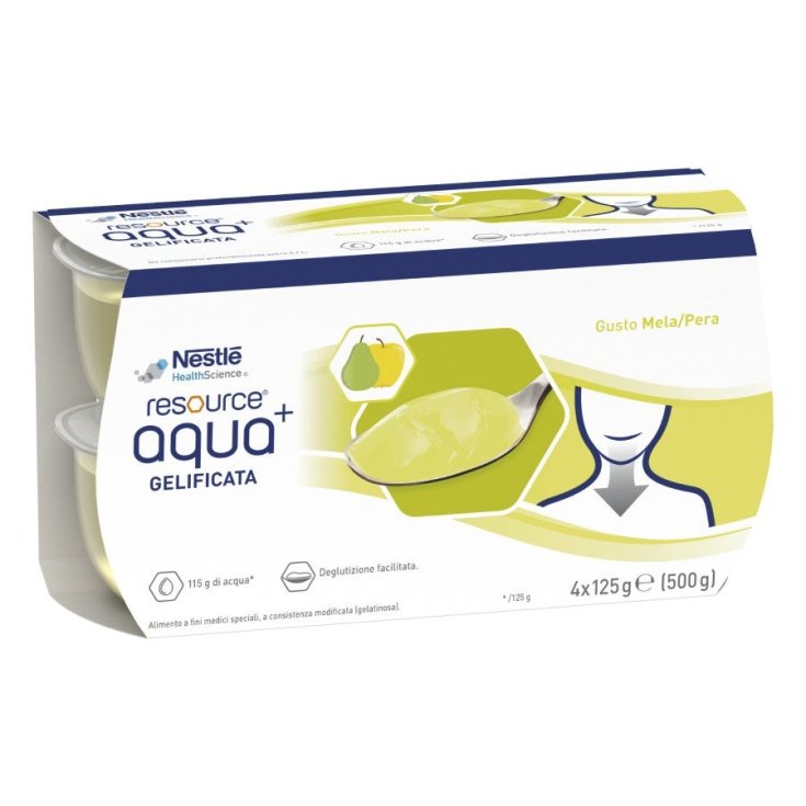 Resource&reg; Aqua+ Gelificata Mela/Pera Nestl&eacute; 4x125g