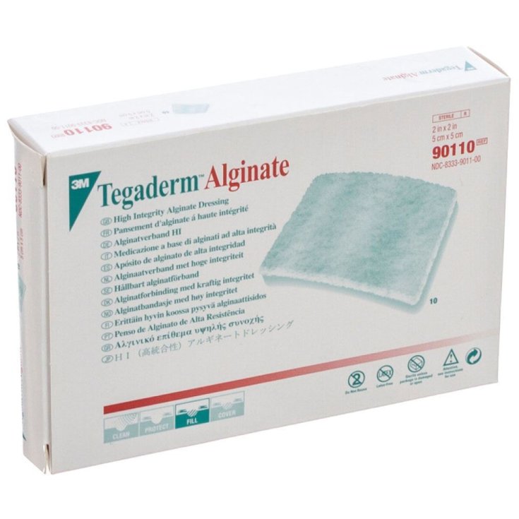 Tegaderm&trade; Alginate 5x5cm 3M&trade; 10 Pezzi